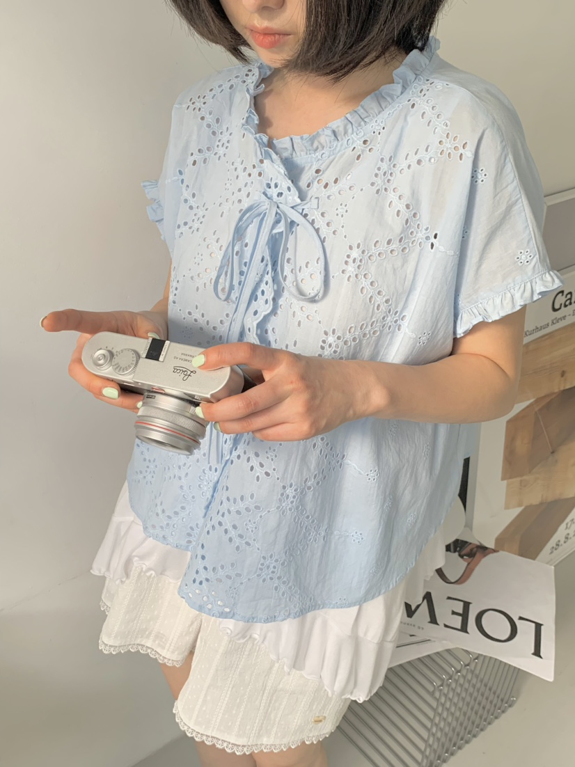 BEFORE SUNRISE直郵韓國代購㊣女裝新品人氣25春夏襯衫蕾絲衫BEFORE SUNRISE襯衫/蕾絲衫