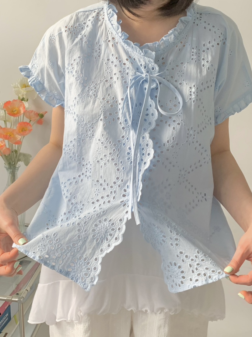 BEFORE SUNRISE直郵韓國代購㊣女裝新品人氣25春夏襯衫蕾絲衫BEFORE SUNRISE襯衫/蕾絲衫