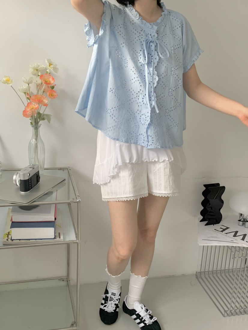 BEFORE SUNRISE直郵韓國代購㊣女裝新品人氣25春夏襯衫蕾絲衫BEFORE SUNRISE襯衫/蕾絲衫