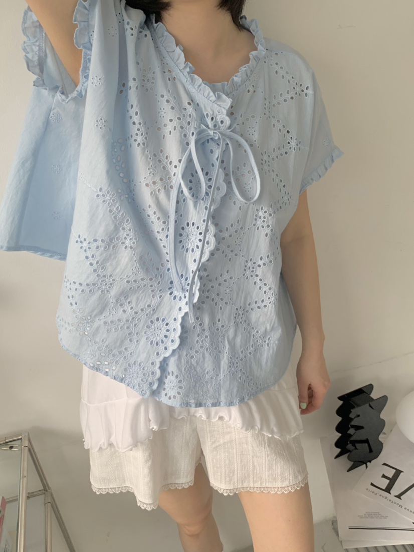 BEFORE SUNRISE直郵韓國代購㊣女裝新品人氣25春夏襯衫蕾絲衫BEFORE SUNRISE襯衫/蕾絲衫
