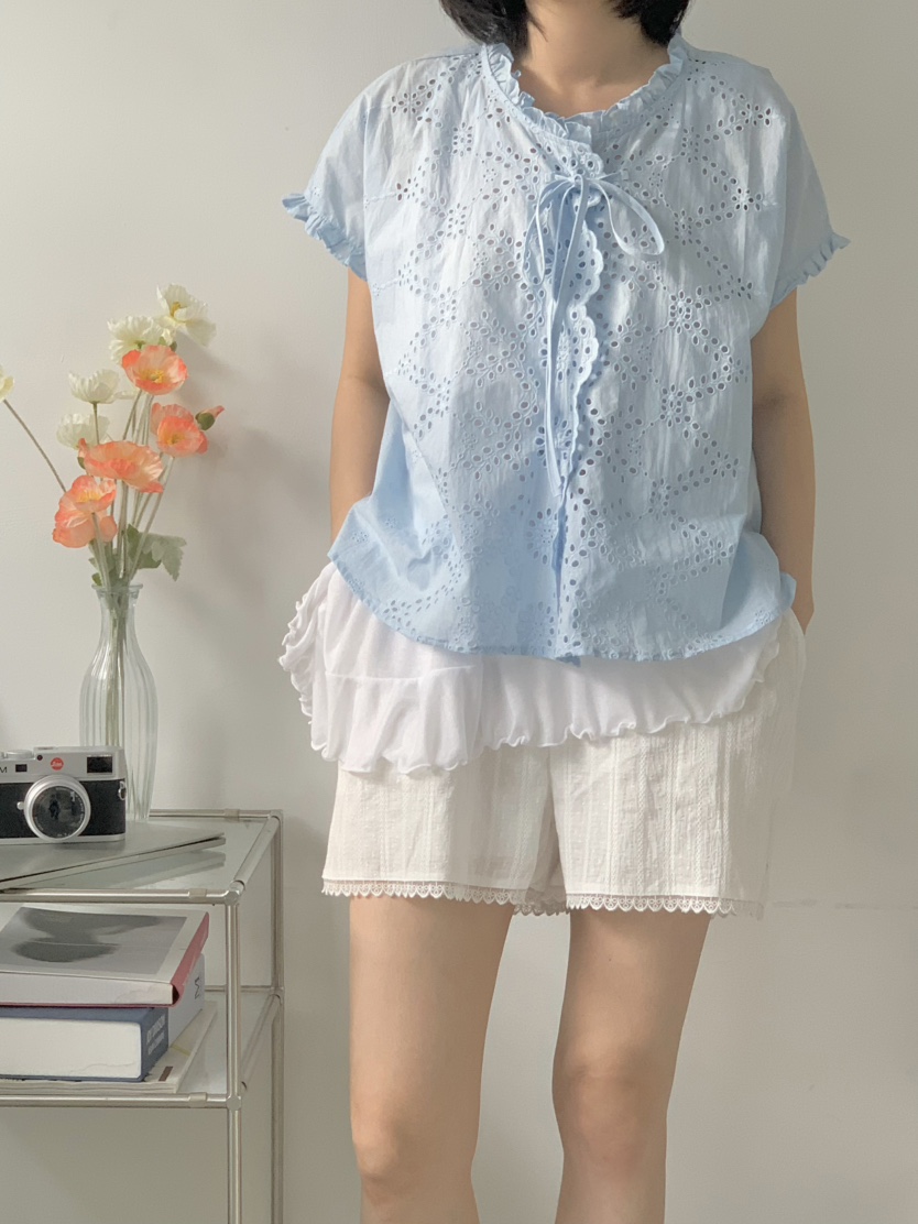 BEFORE SUNRISE直郵韓國代購㊣女裝新品人氣25春夏襯衫蕾絲衫BEFORE SUNRISE襯衫/蕾絲衫