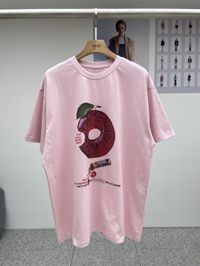 MADE-P韓國直郵㊣女裝新款人氣時尚休閑推薦25春夏熱賣T恤MADE-PT恤圖色2