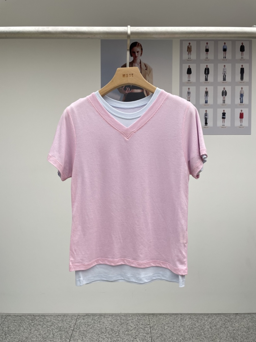 MADE-P韓國直郵㊣女裝新款25春夏休閑熱賣時尚人氣推薦T恤MADE-PT恤圖色2