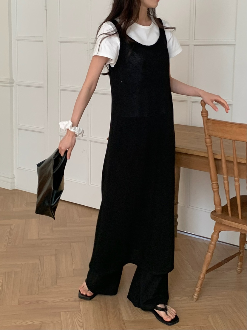 BLEECKER韓國直郵㊣女裝新品25春夏時尚休閑人氣連衣裙亞麻BLEECKER連衣裙