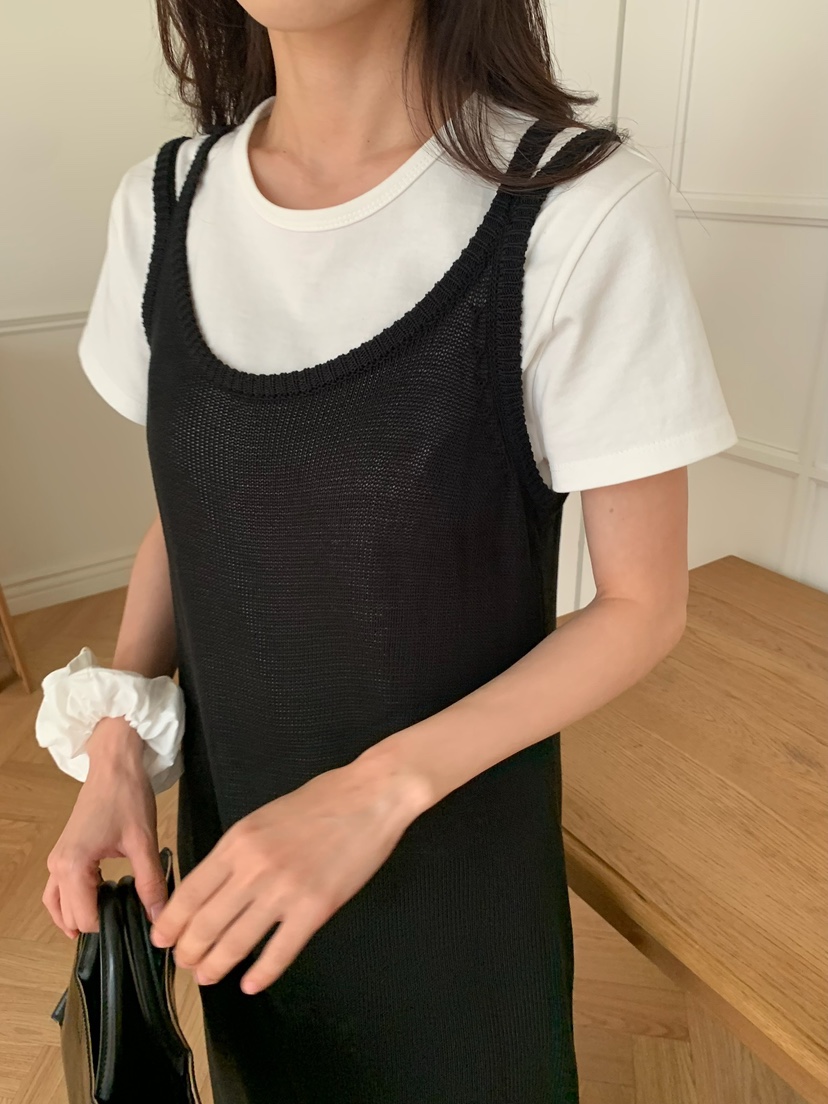 BLEECKER韓國直郵㊣女裝新品25春夏時尚休閑人氣連衣裙亞麻BLEECKER連衣裙