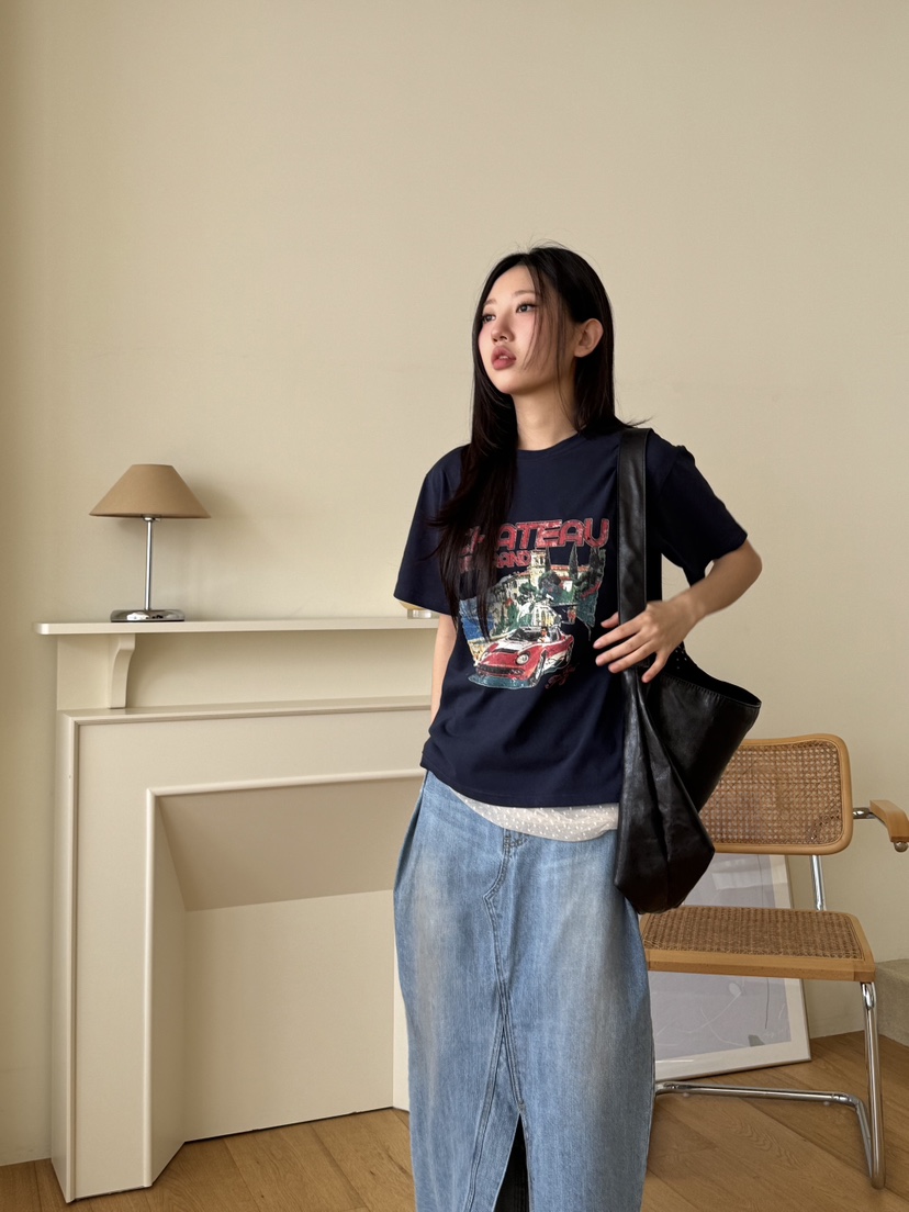 SUNDER MARKET韓國直郵㊣東大門實拍女裝新款人氣休閑熱賣T恤SUNDER MARKETT恤