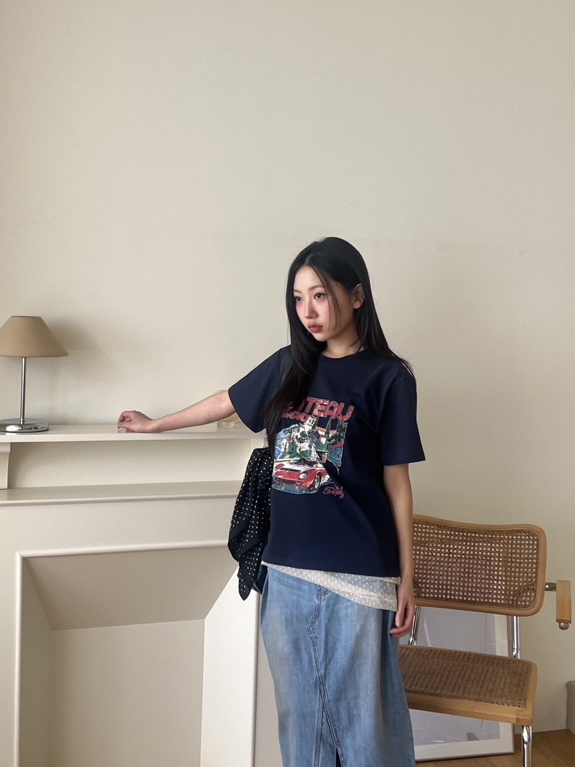 SUNDER MARKET韓國直郵㊣東大門實拍女裝新款人氣休閑熱賣T恤SUNDER MARKETT恤