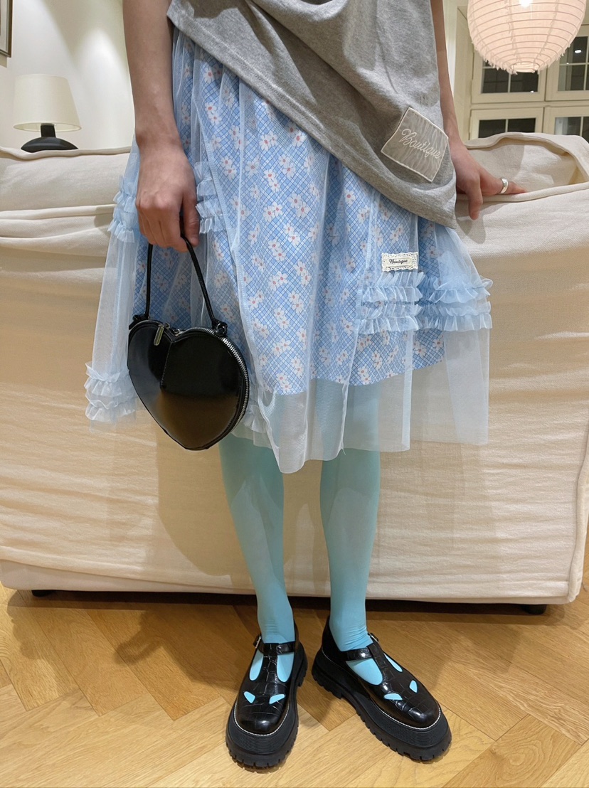 BOUTIQUE-L韓國㊣直郵東大門代購女裝新品25春夏半身裙中短裙BOUTIQUE-L半身裙/中短裙