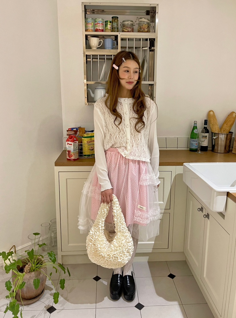 BOUTIQUE-L韓國㊣直郵東大門代購女裝新品25春夏半身裙中短裙BOUTIQUE-L半身裙/中短裙