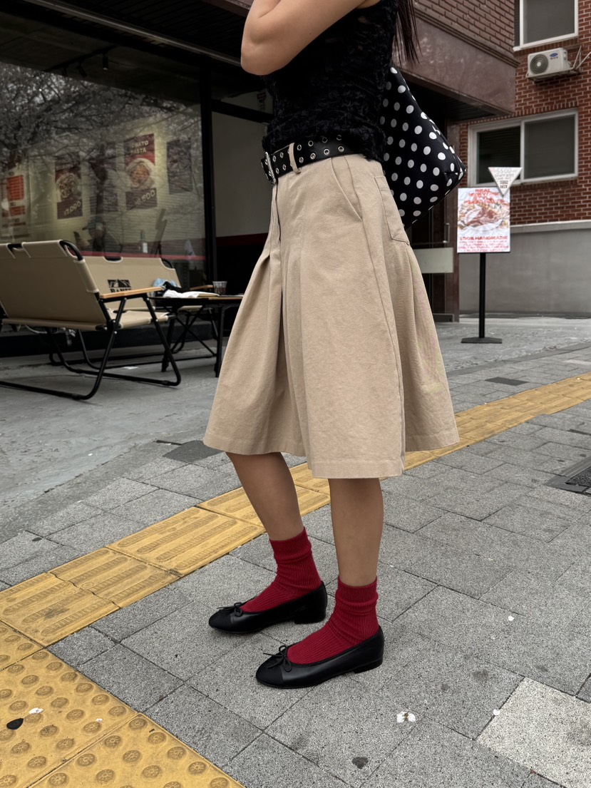 SUNDER MARKET韓國直郵㊣女裝新品人氣休閑半身裙中短裙棉質SUNDER MARKET半身裙/中短裙