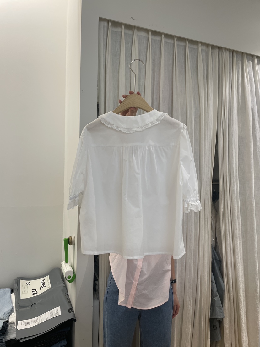 MOVENNE韓國直郵㊣女裝新品熱賣人氣休閑推薦時尚襯衫蕾絲衫MOVENNE襯衫/蕾絲衫