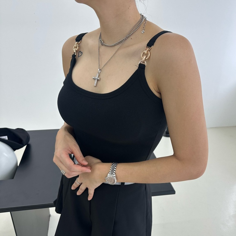 SOUIT韓國㊣直郵東大門代購女裝新品推薦休閑人氣25春夏吊帶背心SOUIT by mabel-L吊帶/背心