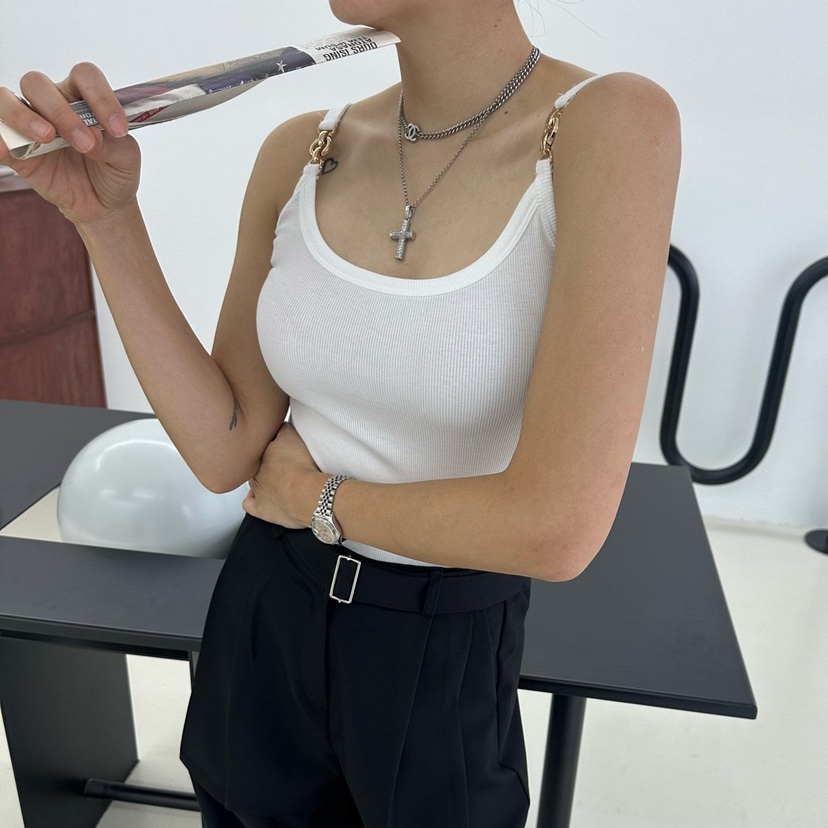 SOUIT韓國㊣直郵東大門代購女裝新品推薦休閑人氣25春夏吊帶背心SOUIT by mabel-L吊帶/背心