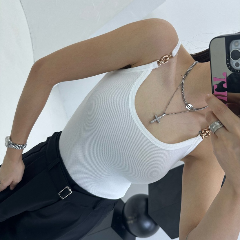 SOUIT韓國㊣直郵東大門代購女裝新品推薦休閑人氣25春夏吊帶背心SOUIT by mabel-L吊帶/背心