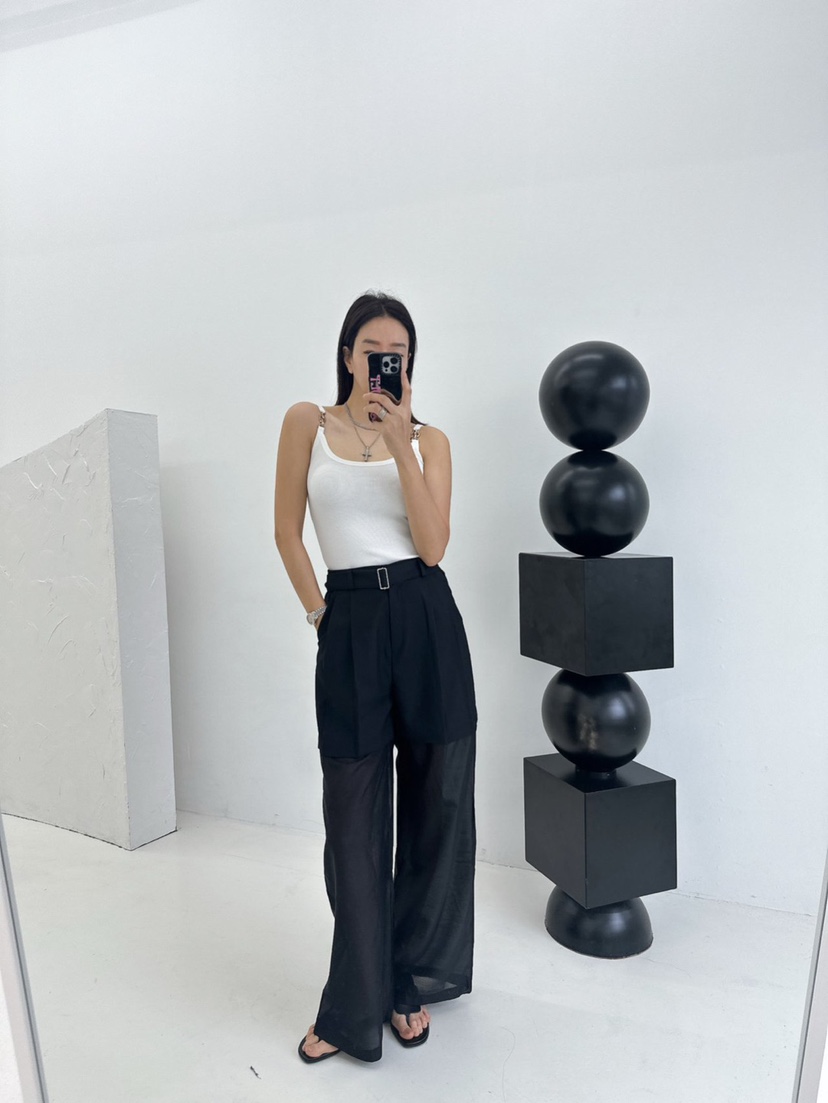 SOUIT韓國㊣直郵東大門代購女裝新品推薦休閑人氣25春夏吊帶背心SOUIT by mabel-L吊帶/背心
