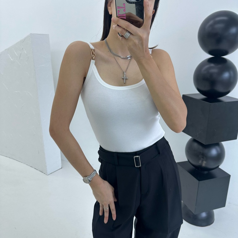 SOUIT韓國㊣直郵東大門代購女裝新品推薦休閑人氣25春夏吊帶背心SOUIT by mabel-L吊帶/背心圖色2