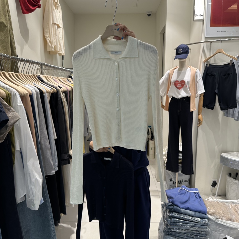 U-HA直郵韓國代購㊣女裝新品休閑時尚熱賣人氣推薦25春夏針織衫uha針織衫圖色2
