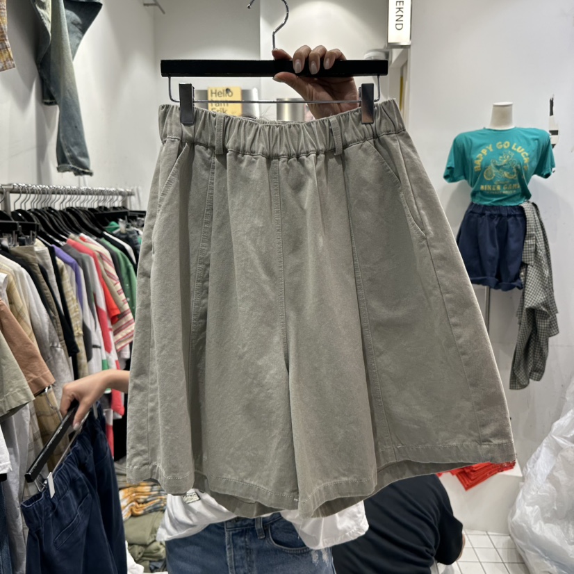 THE WEEKND直郵韓國代購㊣女裝新品熱賣25春夏休閑推薦短褲THE WEEKND短褲