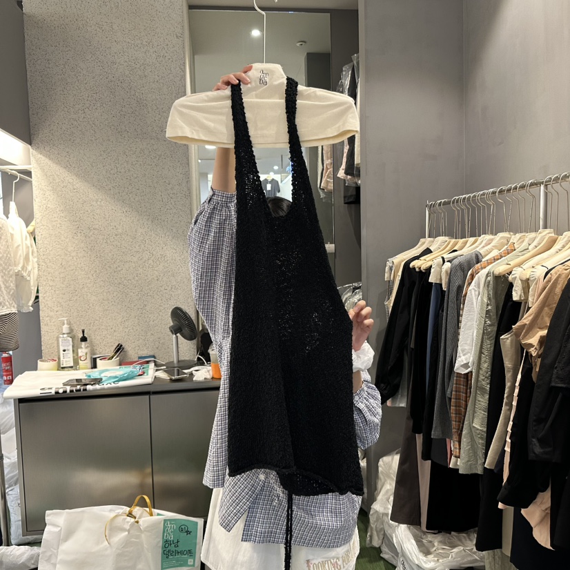 AMOEBA韓國㊣直郵東大門代購女裝新品時尚人氣休閑吊帶背心AMOEBA吊帶/背心圖色2