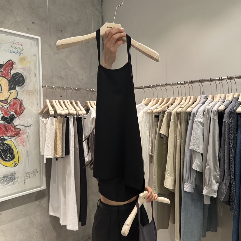 LAMAGIEPIE韓國㊣直郵東大門代購女裝新品人氣時尚吊帶背心LAMAGIE GREY吊帶/背心圖色3
