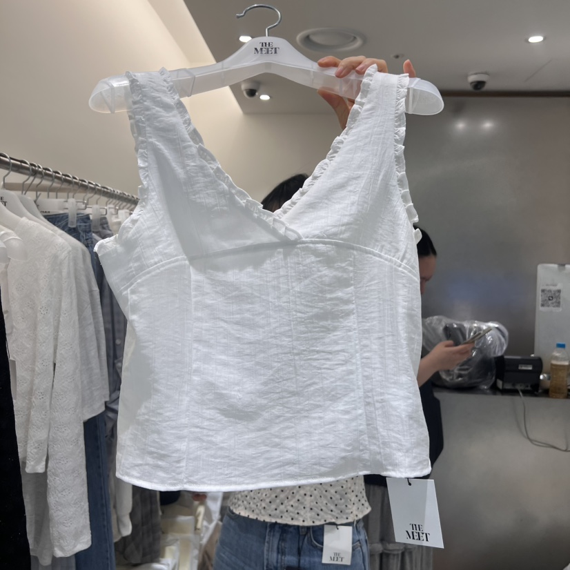 MEET ME直郵韓國代購㊣女裝新品25春夏休閑時尚人氣吊帶背心MEET ME吊帶/背心圖色1
