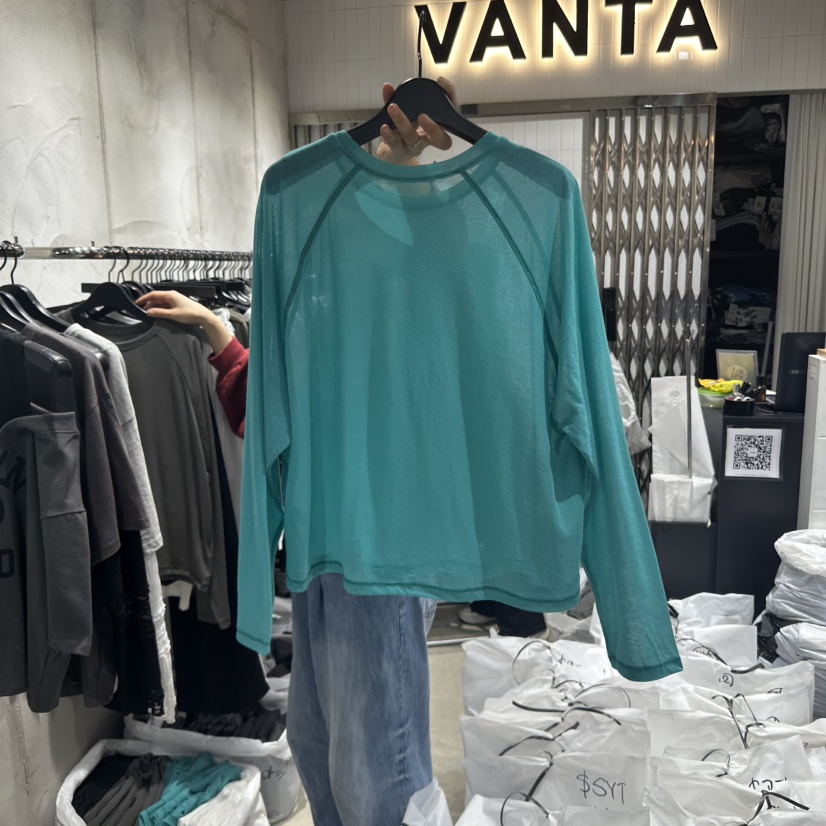 VANTA直郵韓國代購㊣女裝新品時尚25春夏休閑推薦熱賣長袖T恤VANTA長袖T恤