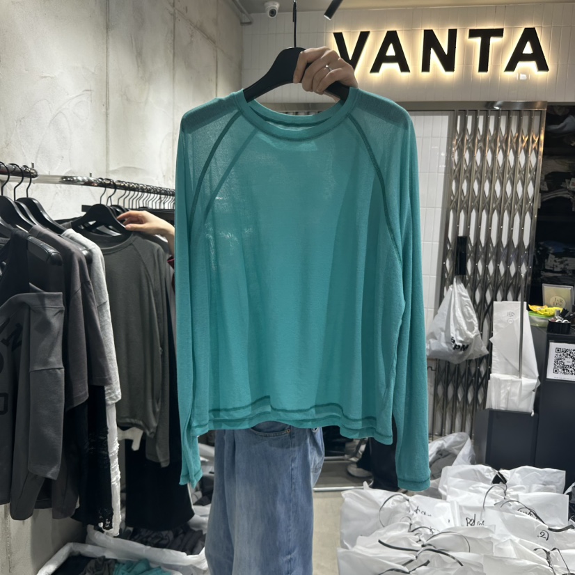 VANTA直郵韓國代購㊣女裝新品時尚25春夏休閑推薦熱賣長袖T恤VANTA長袖T恤圖色4
