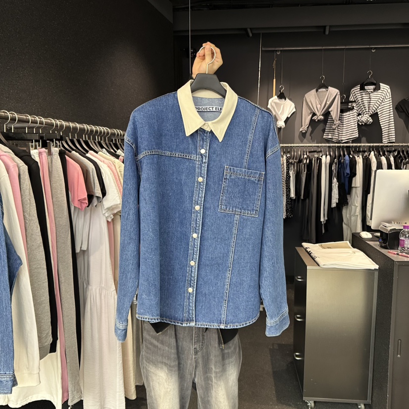 ELF-L韓國直郵㊣女裝新品人氣熱賣休閑25春夏推薦襯衫蕾絲衫PROJECT ELF/ELF-L襯衫/蕾絲衫