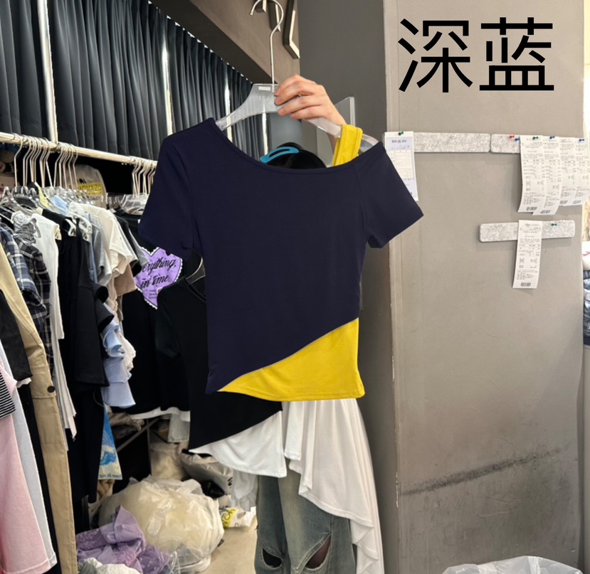 MOMAZU韓國直郵㊣東大門實拍女裝新品時尚人氣休閑熱賣推薦T恤MOMAZUT恤圖色2