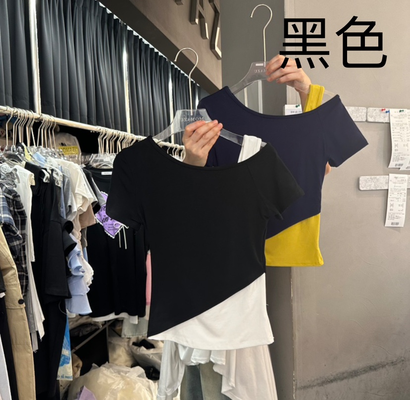 MOMAZU韓國直郵㊣東大門實拍女裝新品時尚人氣休閑熱賣推薦T恤MOMAZUT恤圖色3