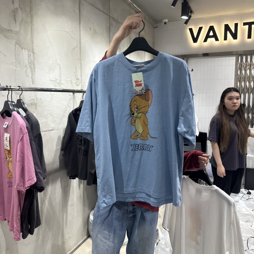 VANTA韓國直郵㊣東大門實拍女裝新品人氣25春夏休閑時尚T恤VANTAT恤圖色2