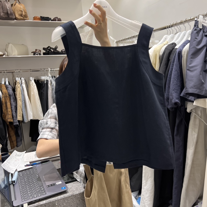 WOOD SAGE韓國㊣直郵東大門代購女裝新品25春夏休閑吊帶背心WOOD SAGE吊帶/背心圖色2