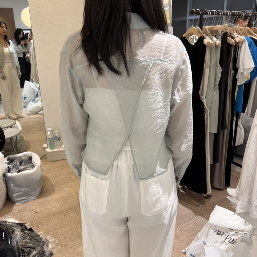 W AND J韓國直郵㊣女裝新款25春夏熱賣時尚推薦襯衫蕾絲衫W AND J襯衫/蕾絲衫