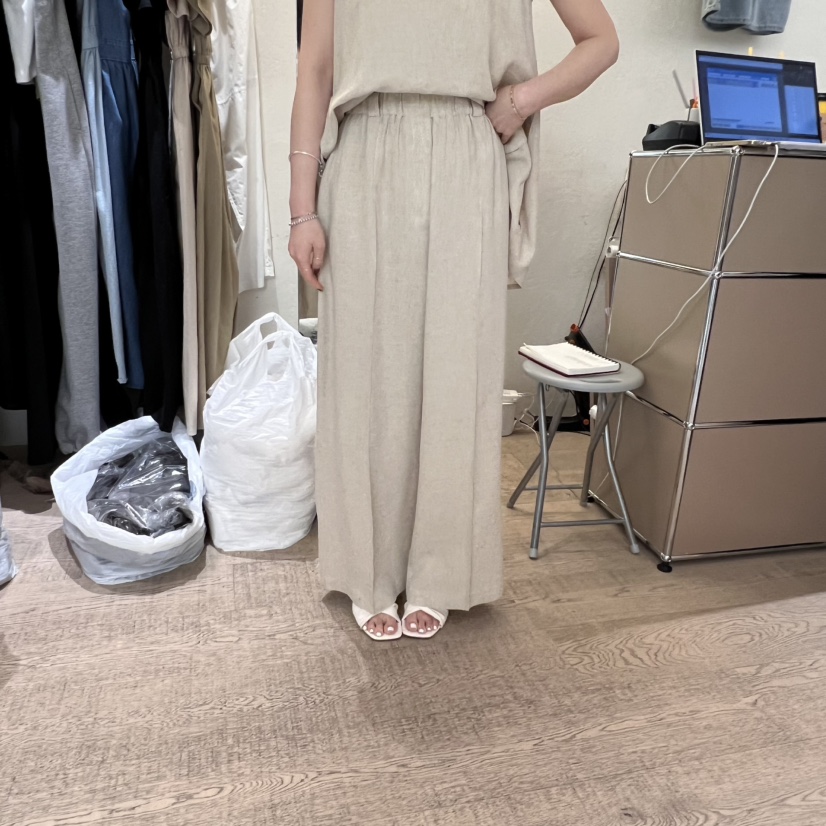 W AND J韓國㊣直郵東大門代購女裝新品人氣時尚休閑褲奶油色W AND J休閑褲