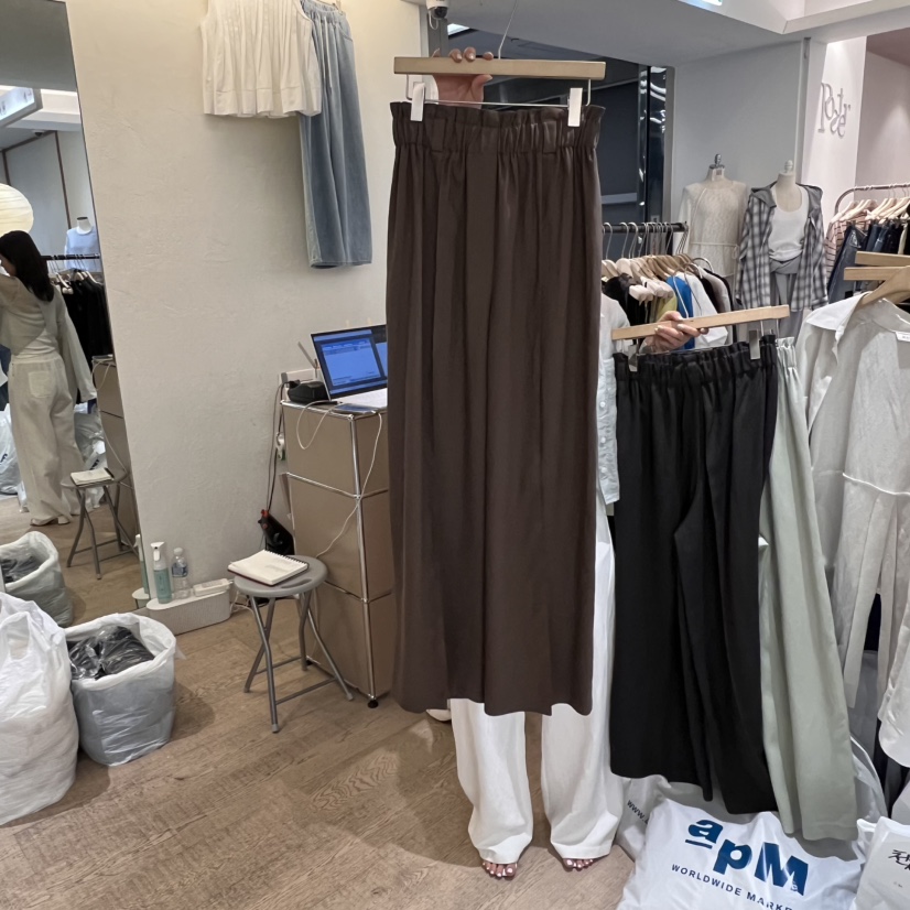 W AND J韓國㊣直郵東大門代購女裝新品人氣時尚休閑褲奶油色W AND J休閑褲圖色2