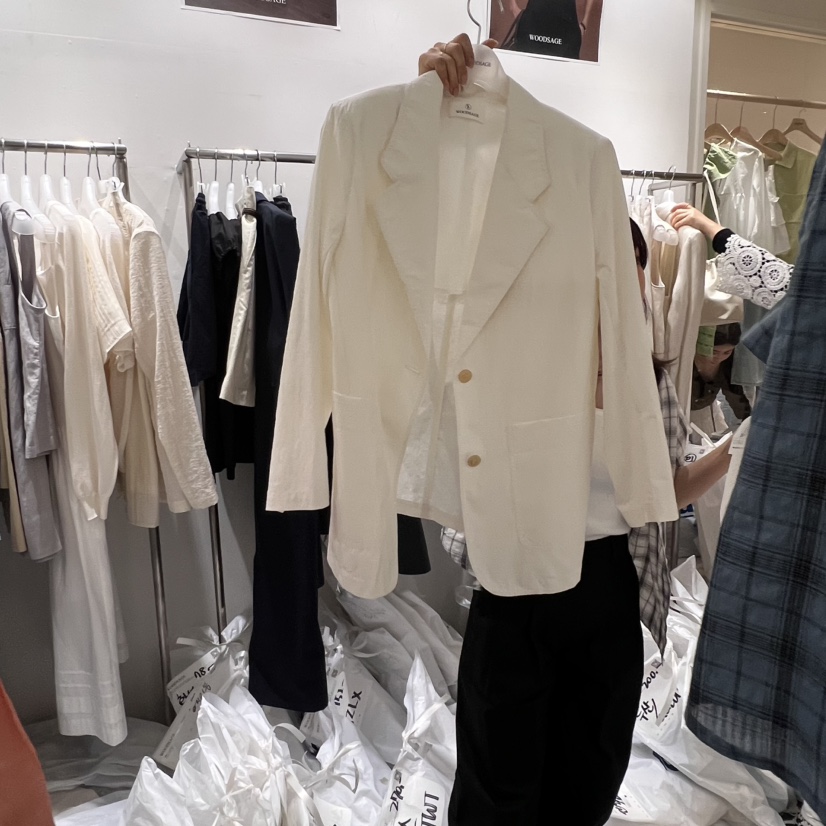 WOOD SAGE韓國直郵㊣東大門實拍女裝新品時尚25春夏休閑夾克WOOD SAGE夾克圖色1