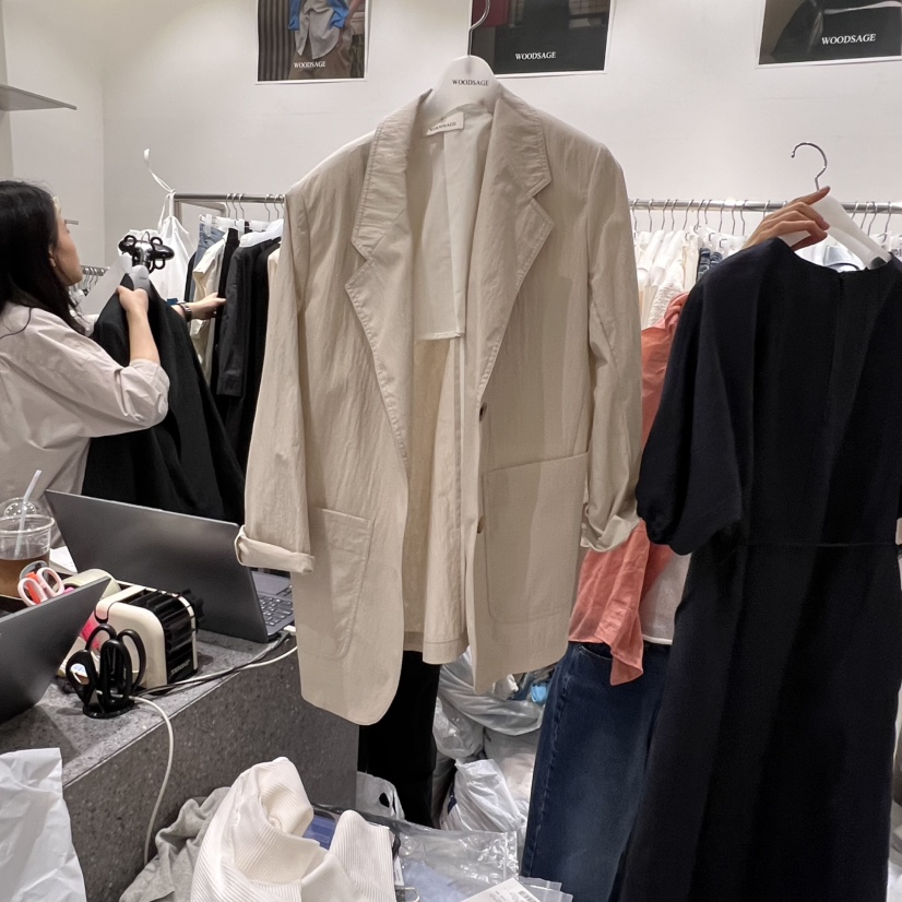 WOOD SAGE韓國直郵㊣東大門實拍女裝新品時尚25春夏休閑夾克WOOD SAGE夾克圖色3