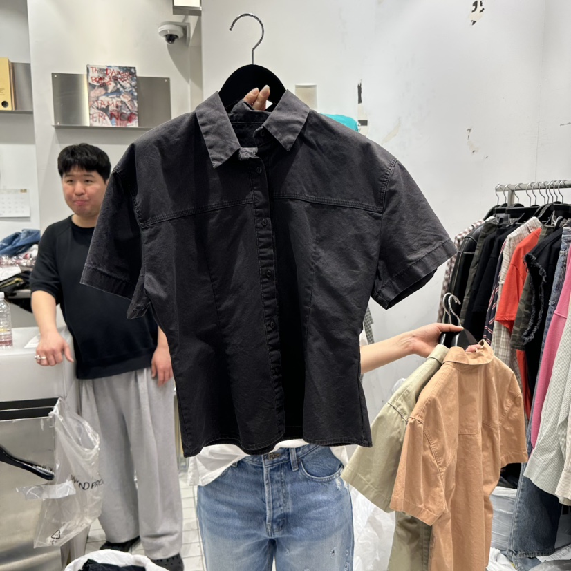 THE WEEKND韓國㊣直郵東大門代購女裝新款推薦襯衫蕾絲衫短款THE WEEKND襯衫/蕾絲衫圖色3