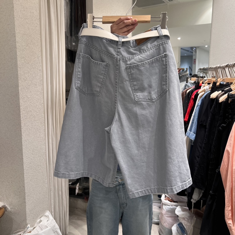 SSEMIENNE直郵韓國代購㊣女裝新品25春夏人氣短褲包含腰帶套裝SSEMIENNE短褲