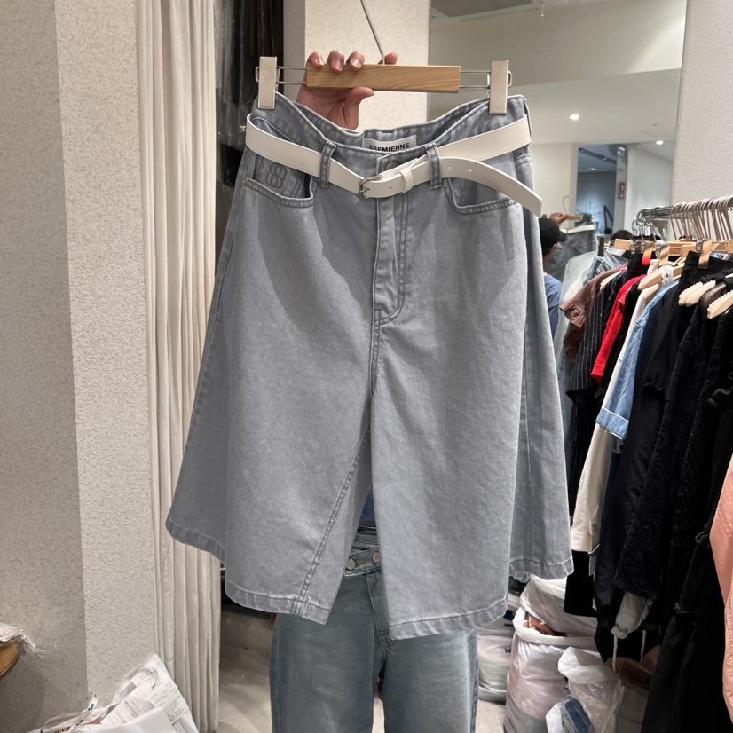 SSEMIENNE直郵韓國代購㊣女裝新品25春夏人氣短褲包含腰帶套裝SSEMIENNE短褲