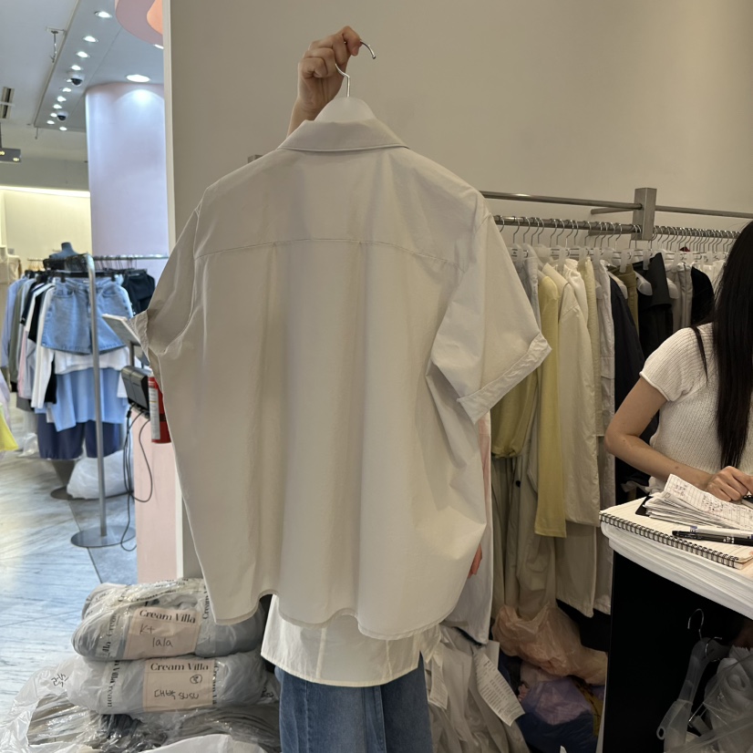 CREAM VILLA韓國㊣直郵東大門代購女裝新品25春夏襯衫蕾絲衫CREAMVILLA襯衫/蕾絲衫