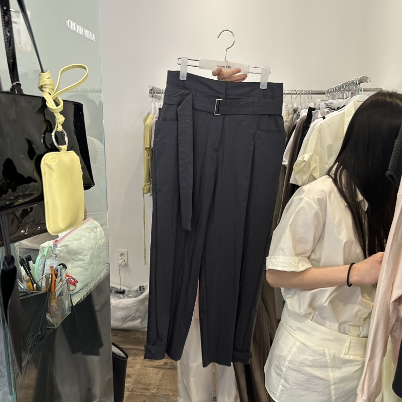 CREAM VILLA(此品牌名稱會遭售假投訴,建議淘寶店鋪商品名稱中不要使用)直郵韓國代購㊣女裝新品時尚休閑褲含腰帶CREAMVILLA休閑褲圖色3