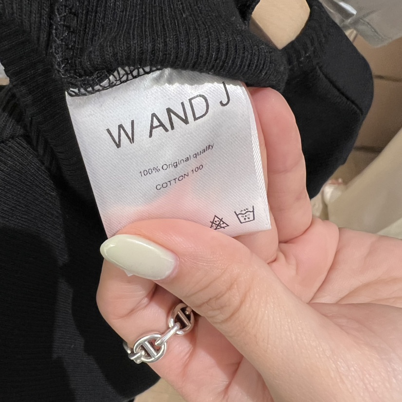 W AND J韓國直郵㊣女裝新款推薦休閑25春夏時尚長袖T恤開衫W AND J長袖T恤