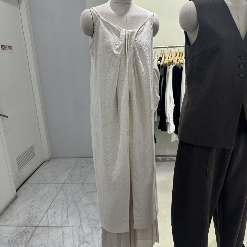 VIVEL韓國㊣直郵東大門代購女裝新款25春夏推薦時尚連衣裙亞麻VIVEL連衣裙