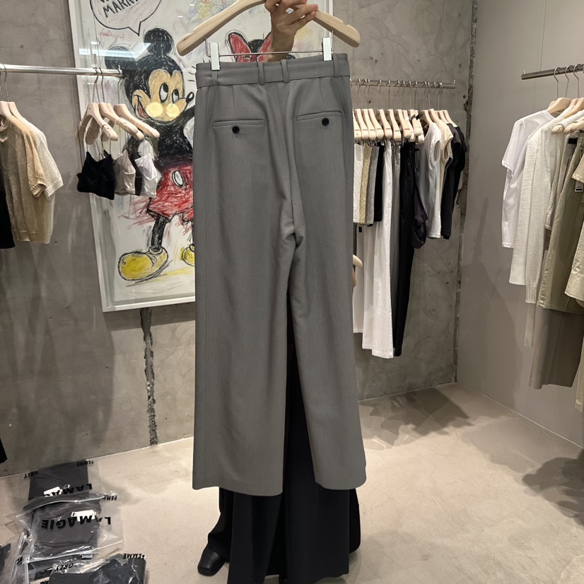 LAMAGIEPIE直郵韓國代購㊣女裝新款休閑時尚25春夏休閑褲含腰帶LAMAGIE GREY休閑褲