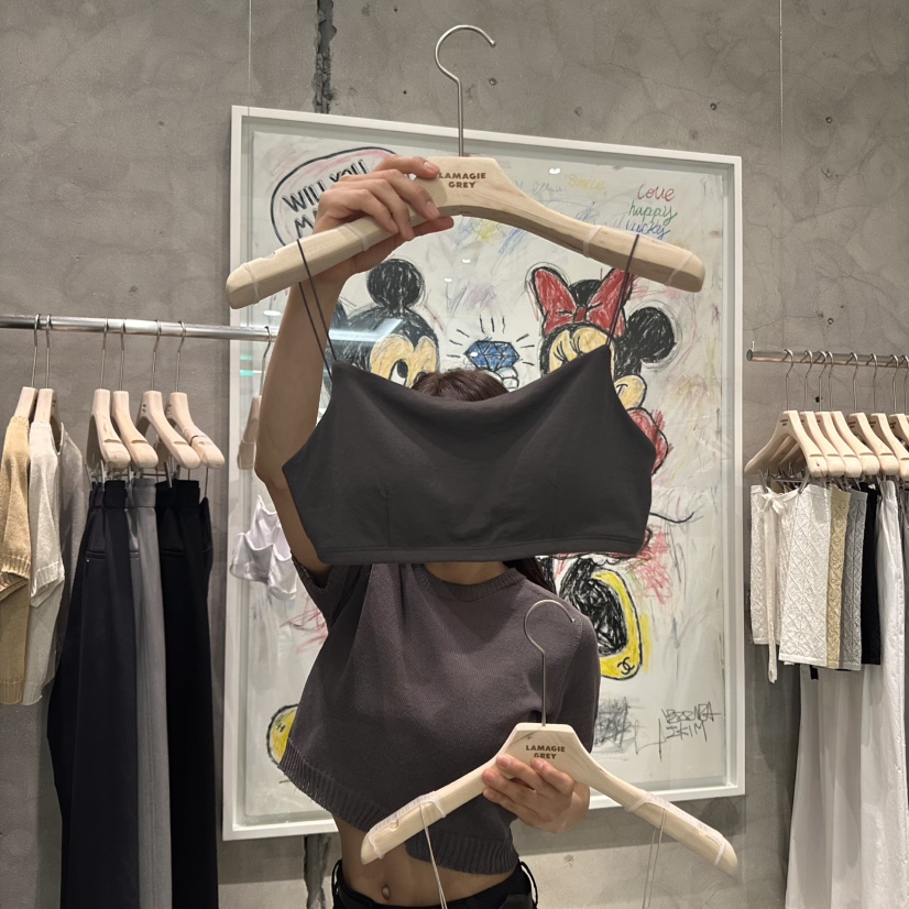 LAMAGIEPIE韓國㊣直郵東大門代購女裝新款人氣熱賣吊帶背心LAMAGIE GREY吊帶/背心圖色3