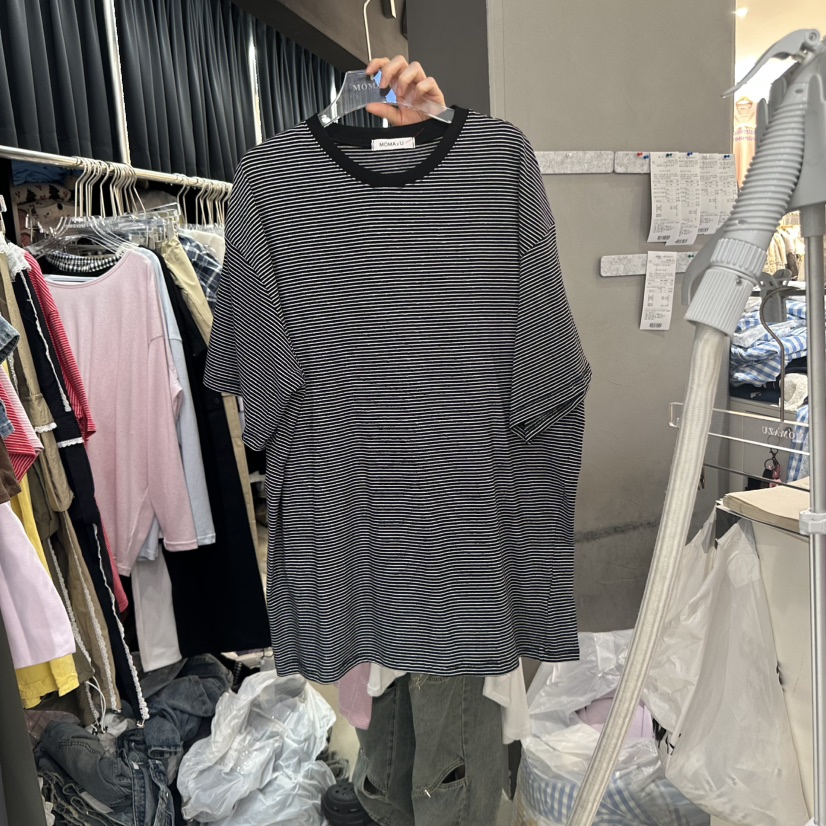 MOMAZU直郵韓國代購㊣女裝新品人氣25春夏熱賣時尚推薦休閑T恤MOMAZUT恤圖色2