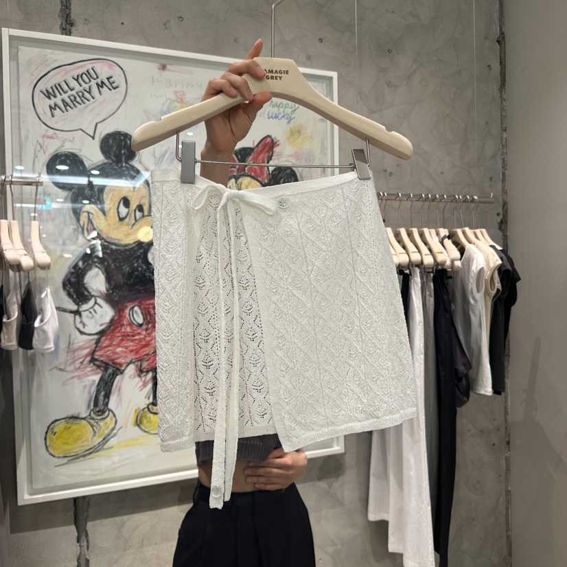 LAMAGIEPIE韓國直郵㊣女裝新品時尚推薦人氣25春夏熱賣短裙LAMAGIE GREY短裙