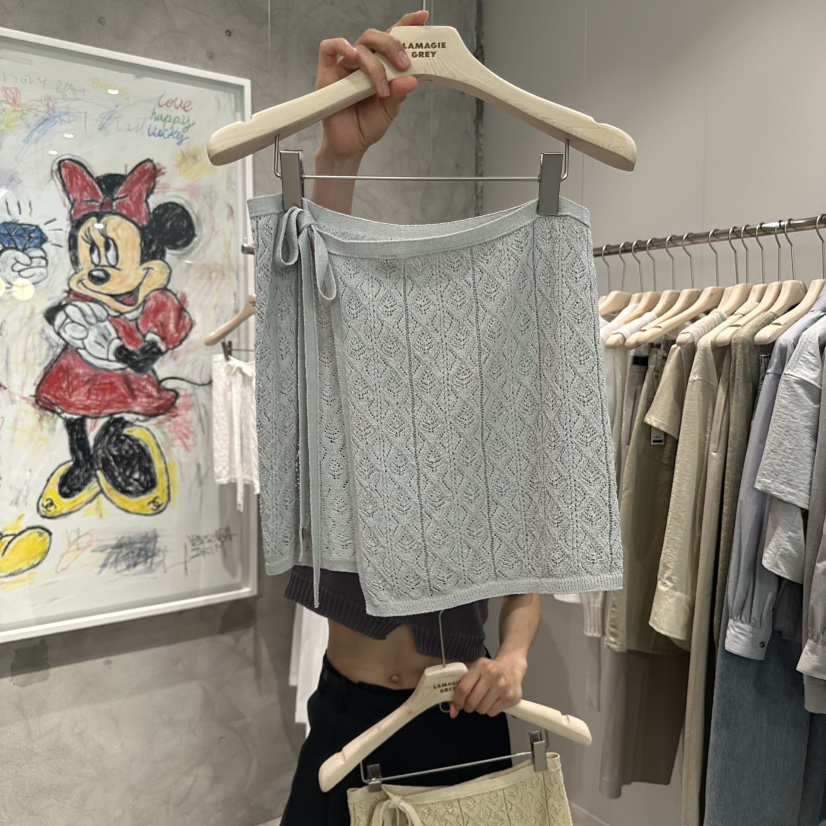 LAMAGIEPIE韓國直郵㊣女裝新品時尚推薦人氣25春夏熱賣短裙LAMAGIE GREY短裙圖色3