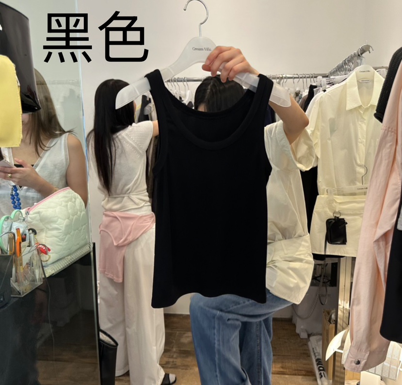 CREAM VILLA韓國直郵㊣東大門實拍女裝新款休閑吊帶背心CREAMVILLA吊帶/背心圖色3